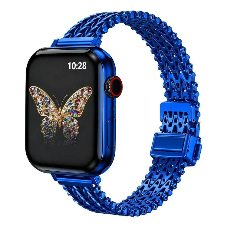 細款磁吸扣鋼網金屬錶帶，適用於 Apple Watch 46mm / 49mm / 45mm / 44mm，適用於 Apple Watch 42mm / 41mm / 40mm / 38mm