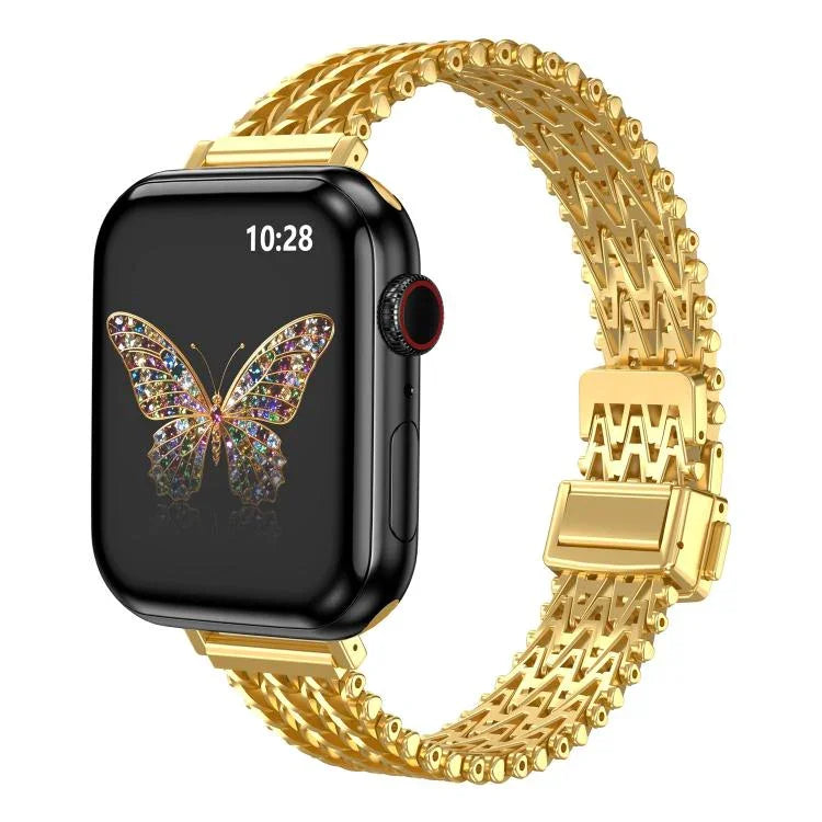 細款磁吸扣鋼網金屬錶帶，適用於 Apple Watch 46mm / 49mm / 45mm / 44mm，適用於 Apple Watch 42mm / 41mm / 40mm / 38mm