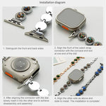 xDfind 閃耀鑽石珠寶金屬錶帶，適用於 Apple Watch 42 / 44 / 45 / 46 / 49mm，適用於 Apple Watch 38 / 40 / 41 / S11 42mm