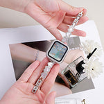 xDfind 心形貝殼金屬錶帶，適用於 Apple Watch 42 / 44 / 45 / 46 / 49mm，適用於 Apple Watch 38 / 40 / 41 / S11 42mm