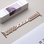 xDfind 鑽孔斜紋 H 形金屬錶帶，適用於 Apple Watch 42 / 44 / 45 / 46 / 49mm，適用於 Apple Watch 38 / 40 / 41 / S11 42mm