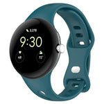 xDfind 小腰蝴蝶扣矽膠錶帶，適用於 Google Pixel Watch 4 / 3 / 2 / 1 41mm