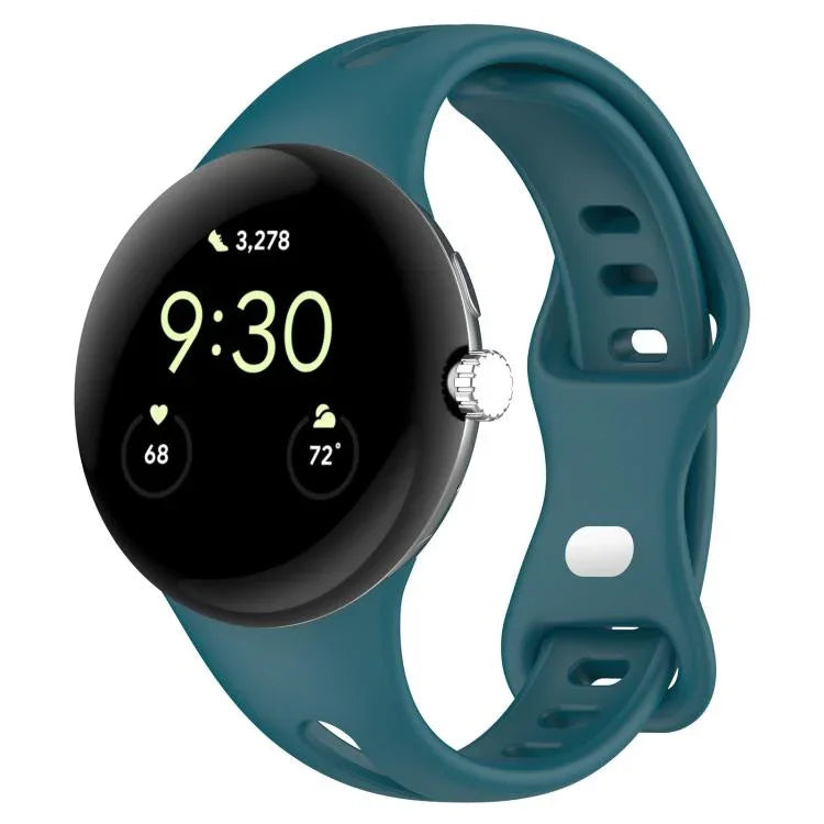 xDfind 小腰蝴蝶扣矽膠錶帶，適用於 Google Pixel Watch 4 / 3 / 2 / 1 41mm