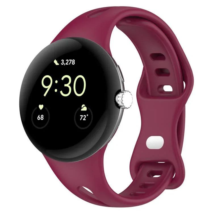 xDfind 小腰蝴蝶扣矽膠錶帶，適用於 Google Pixel Watch 4 / 3 / 2 / 1 41mm