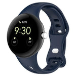 xDfind 小腰蝴蝶扣矽膠錶帶，適用於 Google Pixel Watch 4 / 3 / 2 / 1 41mm