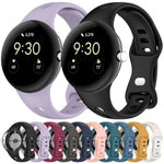xDfind 小腰蝴蝶扣矽膠錶帶，適用於 Google Pixel Watch 4 / 3 / 2 / 1 41mm
