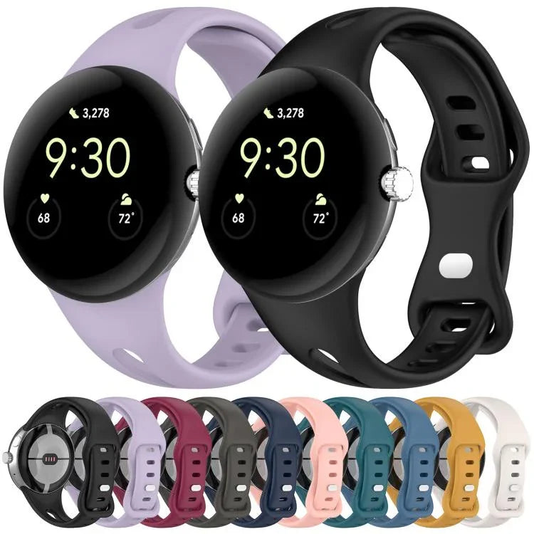 xDfind 小腰蝴蝶扣矽膠錶帶，適用於 Google Pixel Watch 4 / 3 / 2 / 1 41mm