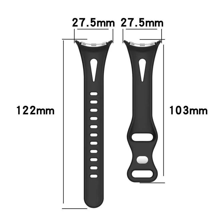 xDfind 小腰蝴蝶扣矽膠錶帶，適用於 Google Pixel Watch 4 / 3 / 2 / 1 41mm