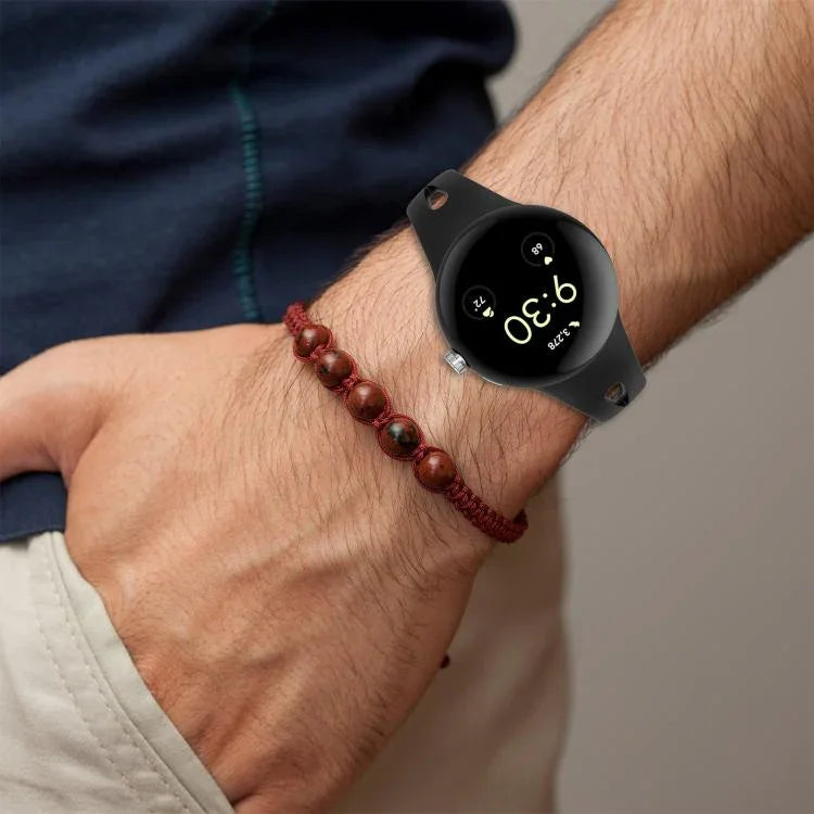 xDfind 小腰蝴蝶扣矽膠錶帶，適用於 Google Pixel Watch 4 / 3 / 2 / 1 41mm
