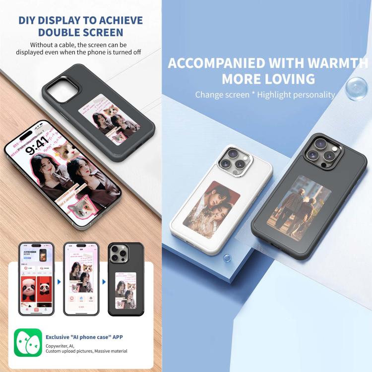 四色電子墨水螢幕NFC DIY手機殼，適用於iPhone 17 Pro Max，適用於iPhone 17 Pro