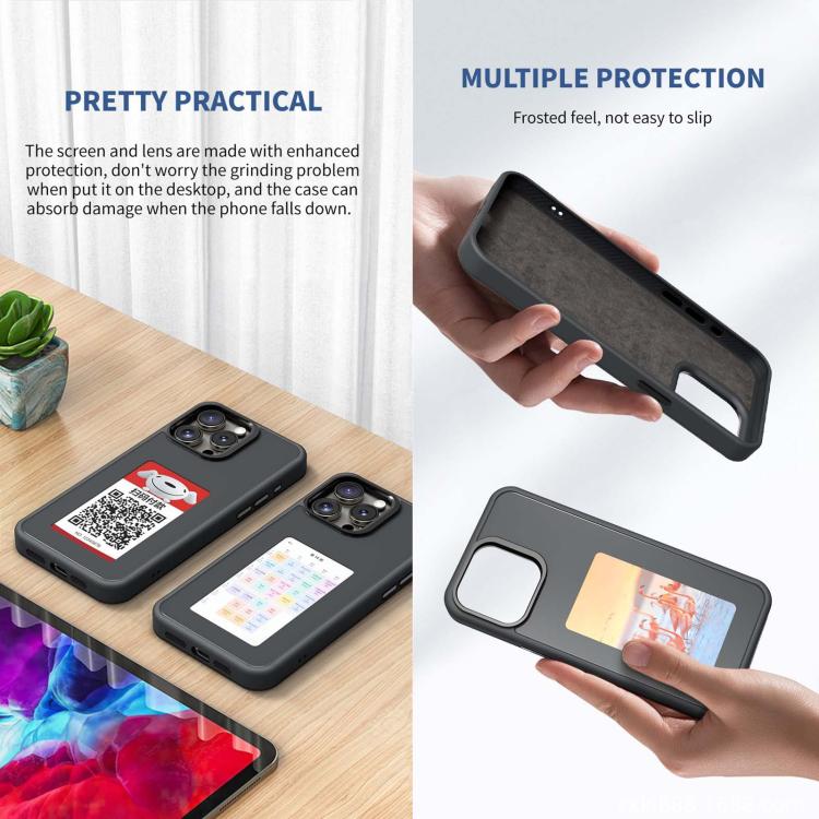 四色電子墨水螢幕NFC DIY手機殼，適用於iPhone 17 Pro Max，適用於iPhone 17 Pro