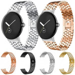 xDfind 魚鱗紋理金屬錶帶，適用 Google Pixel Watch 4 / Watch 3 45mm，適用 Google Pixel Watch 4 / 3 / 2 / 1 41mm
