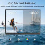 P105A01D 10.5 吋 IPS 便攜顯示器帶 HD / Type-C 擴展，美規插頭，10.5 吋
