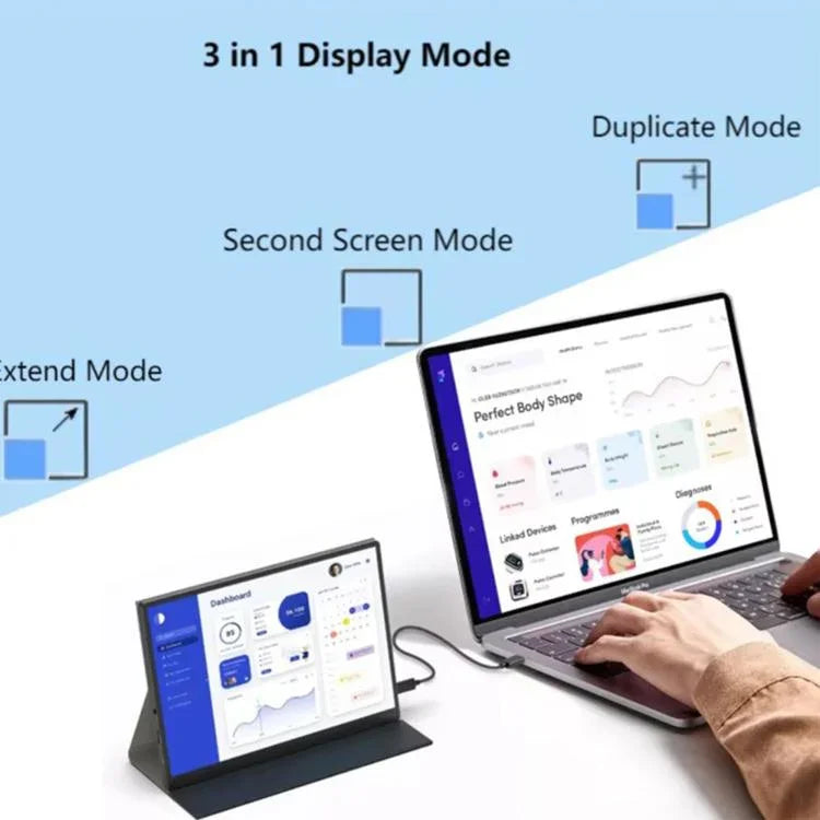 P105A01D 10.5 吋 IPS 便攜顯示器帶 HD / Type-C 擴展，美規插頭，10.5 吋