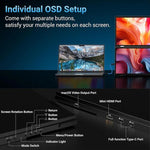 S156P31D 15.6 吋 1080P 雙螢幕可折疊便攜顯示器附支架，15.6 吋 1080P