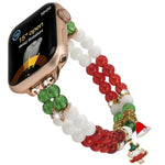 寬度 14mm 聖誕珠鏈錶帶，適用於 Apple Watch 46mm / 49mm / 45mm / 44mm，適用於 Apple Watch 42mm / 41mm / 40mm / 38mm