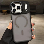 皮膚觸感霧面金屬鏡頭支架MagSafe磁吸手機殼，適用於iPhone 17 Pro Max，適用於iPhone 17 Pro，適用於iPhone 17，適用於iPhone Air，適用於iPhone 16 Pro Max，適用於iPhone 16 Pro