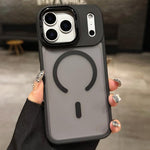 皮膚觸感霧面金屬鏡頭支架MagSafe磁吸手機殼，適用於iPhone 17 Pro Max，適用於iPhone 17 Pro，適用於iPhone 17，適用於iPhone Air，適用於iPhone 16 Pro Max，適用於iPhone 16 Pro