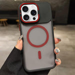 皮膚觸感霧面金屬鏡頭支架MagSafe磁吸手機殼，適用於iPhone 17 Pro Max，適用於iPhone 17 Pro，適用於iPhone 17，適用於iPhone Air，適用於iPhone 16 Pro Max，適用於iPhone 16 Pro