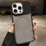 皮膚觸感霧面金屬鏡頭支架MagSafe磁吸手機殼，適用於iPhone 17 Pro Max，適用於iPhone 17 Pro，適用於iPhone 17，適用於iPhone Air，適用於iPhone 16 Pro Max，適用於iPhone 16 Pro