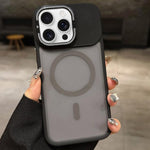 皮膚觸感霧面金屬鏡頭支架MagSafe磁吸手機殼，適用於iPhone 17 Pro Max，適用於iPhone 17 Pro，適用於iPhone 17，適用於iPhone Air，適用於iPhone 16 Pro Max，適用於iPhone 16 Pro