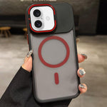 Skin Feel 霧面金屬鏡頭保護 MagSafe 磁吸手機殼，適用於 iPhone 16 Plus、iPhone 16、iPhone 15 Pro Max、iPhone 15 Pro、iPhone 15、iPhone 14