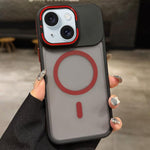 Skin Feel 霧面金屬鏡頭保護 MagSafe 磁吸手機殼，適用於 iPhone 16 Plus、iPhone 16、iPhone 15 Pro Max、iPhone 15 Pro、iPhone 15、iPhone 14