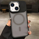Skin Feel 霧面金屬鏡頭保護 MagSafe 磁吸手機殼，適用於 iPhone 16 Plus、iPhone 16、iPhone 15 Pro Max、iPhone 15 Pro、iPhone 15、iPhone 14