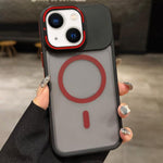 Skin Feel 霧面金屬鏡頭保護 MagSafe 磁吸手機殼，適用於 iPhone 16 Plus、iPhone 16、iPhone 15 Pro Max、iPhone 15 Pro、iPhone 15、iPhone 14