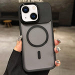 Skin Feel 霧面金屬鏡頭保護 MagSafe 磁吸手機殼，適用於 iPhone 16 Plus、iPhone 16、iPhone 15 Pro Max、iPhone 15 Pro、iPhone 15、iPhone 14