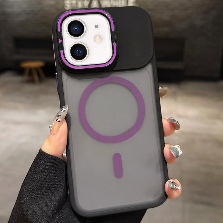Skin Feel Frosted Metal Lens Holder MagSafe Magnetic Phone Case, For iPhone 12 Pro Max, For iPhone 12 Pro, For iPhone 11