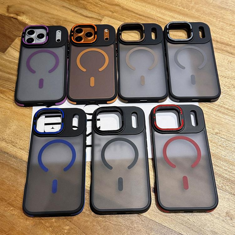 Skin Feel 霧面金屬鏡頭保護 MagSafe 磁吸手機殼，適用於 iPhone 16 Plus、iPhone 16、iPhone 15 Pro Max、iPhone 15 Pro、iPhone 15、iPhone 14