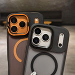 Skin Feel 霧面金屬鏡頭保護 MagSafe 磁吸手機殼，適用於 iPhone 16 Plus、iPhone 16、iPhone 15 Pro Max、iPhone 15 Pro、iPhone 15、iPhone 14