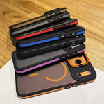 Skin Feel 霧面金屬鏡頭保護 MagSafe 磁吸手機殼，適用於 iPhone 16 Plus、iPhone 16、iPhone 15 Pro Max、iPhone 15 Pro、iPhone 15、iPhone 14