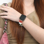 寬度 20mm 聖誕珠鏈錶帶，適用於 Apple Watch 46mm / 49mm / 45mm / 44mm，適用於 Apple Watch 42mm / 41mm / 40mm / 38mm
