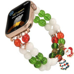 寬度 20mm 聖誕珠鏈錶帶，適用於 Apple Watch 46mm / 49mm / 45mm / 44mm，適用於 Apple Watch 42mm / 41mm / 40mm / 38mm