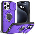 Camshield 旋轉支架 MagSafe 手機殼，適用於 iPhone 17 Pro Max、iPhone 17 Pro、iPhone 16 Pro Max、iPhone 16 Pro、iPhone 16 Plus、iPhone 16、iPhone 15 Pro Max、iPhone 15 Pro