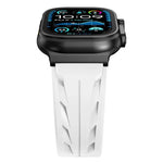 黑色針扣矽膠錶帶，適用於 Apple Watch 46mm / 49mm / 45mm / 44mm，適用於 Apple Watch 42mm / 41mm / 40mm / 38mm