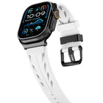 黑色針扣矽膠錶帶，適用於 Apple Watch 46mm / 49mm / 45mm / 44mm，適用於 Apple Watch 42mm / 41mm / 40mm / 38mm