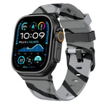 黑色針扣矽膠錶帶，適用於 Apple Watch 46mm / 49mm / 45mm / 44mm，適用於 Apple Watch 42mm / 41mm / 40mm / 38mm