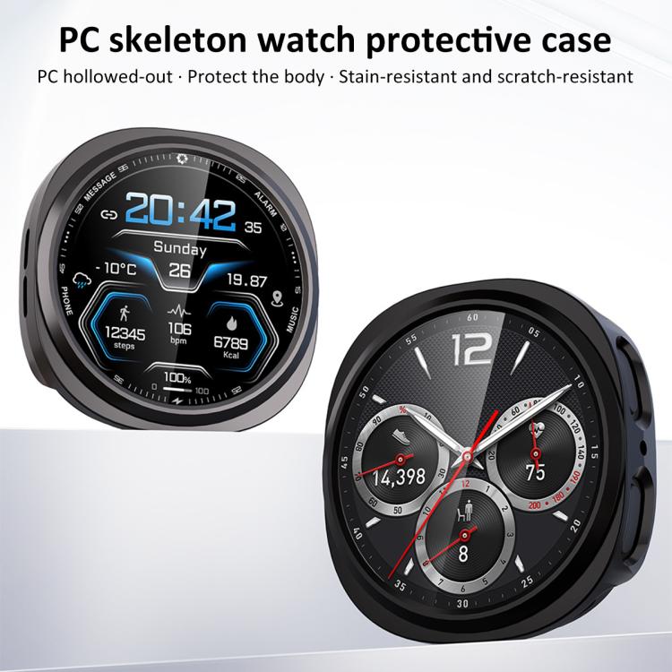 xDfind PC 鏤空半覆蓋錶殼保護套，適用於 Samsung Galaxy Watch8 Classic 46mm，適用於 Samsung Galaxy Watch8 44mm，適用於 Samsung Galaxy Watch8 40mm
