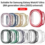 xDfind 單排鑽石鏤空PC錶殼，適用三星 Galaxy Watch Ultra 47mm / Ultra 2025
