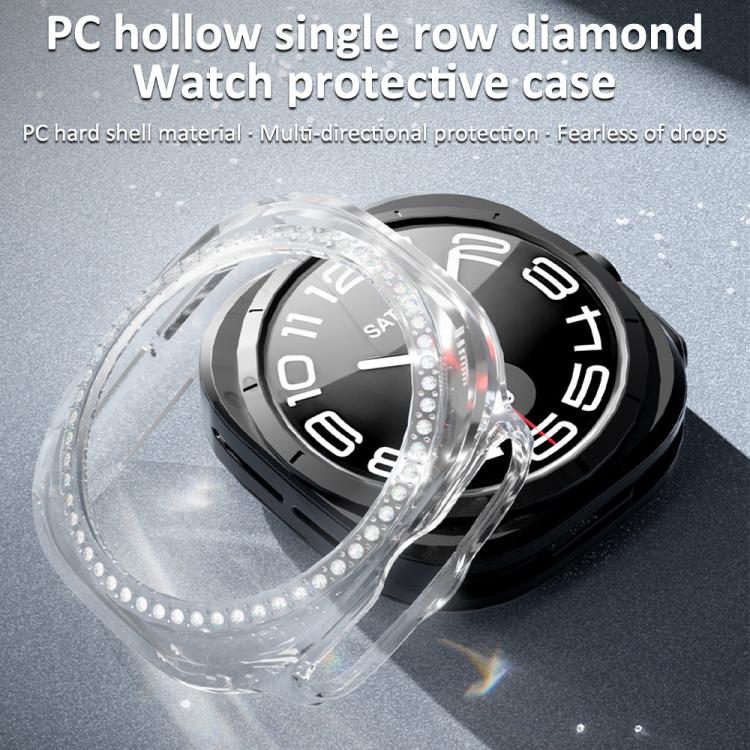 xDfind 單排鑽石鏤空PC錶殼，適用三星 Galaxy Watch Ultra 47mm / Ultra 2025