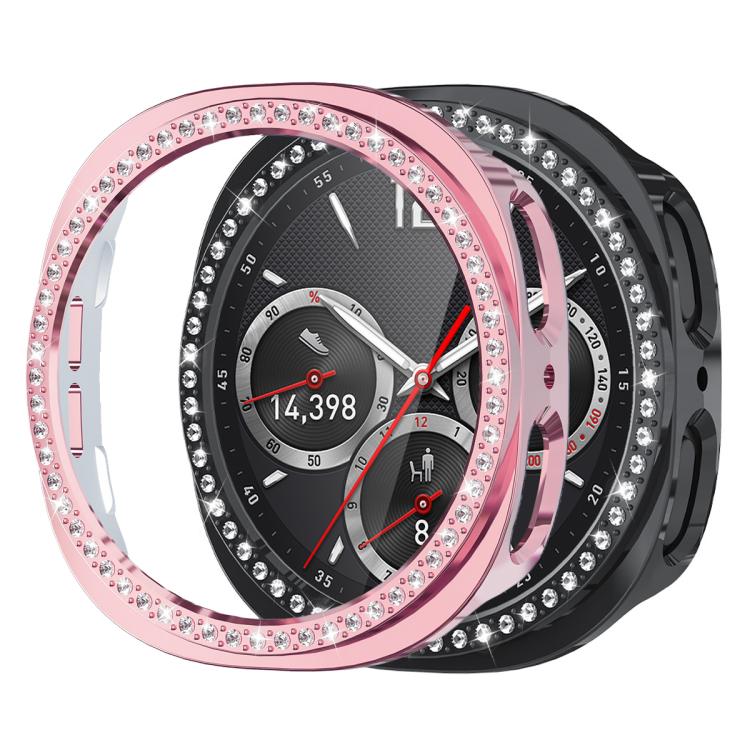 xDfind 單排鑽石鏤空 PC 錶殼保護套，適用於 Samsung Galaxy Watch8 44mm，適用於 Samsung Galaxy Watch8 40mm