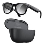 M02 Ultra 8MP 攝影機 AI 智慧眼鏡變色鏡片，附黑色充電盒，附棕色充電盒