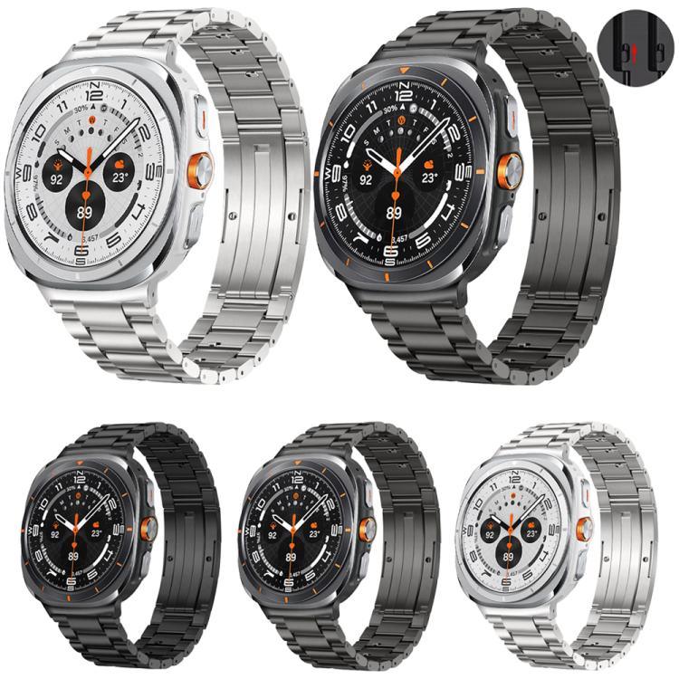 可拆卸三珠 HW 扣鈦合金錶帶，適用於 Samsung Galaxy Watch Ultra 47mm / Ultra 2025，適用於 Samsung Galaxy Watch8 / Watch8 Classic