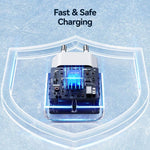 USAMS CC226 T65 PD20W USB-C / Type-C 單埠快充充電器，歐規插頭，CC226