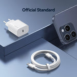 USAMS CC226 T65 PD20W USB-C / Type-C 單埠快充充電器，歐規插頭，CC226