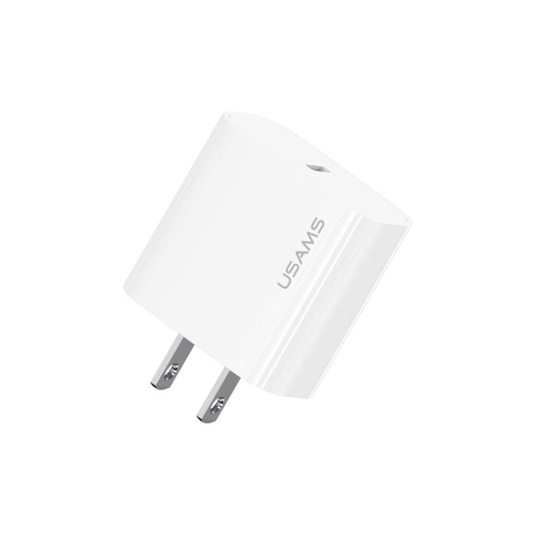 USAMS CC228 T65 PD20W USB-C / Type-C 單埠快充充電器，美規插頭，CC228