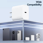 USAMS CC228 T65 PD20W USB-C / Type-C 單埠快充充電器，美規插頭，CC228